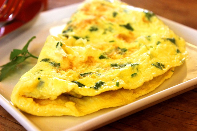 Omelette aux poireaux