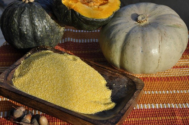 polenta aux haricots et poivrons